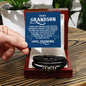 Gift For Grandson | Men's "Love You Forever" Bracelet - Sunshine To My Life From Grandma
