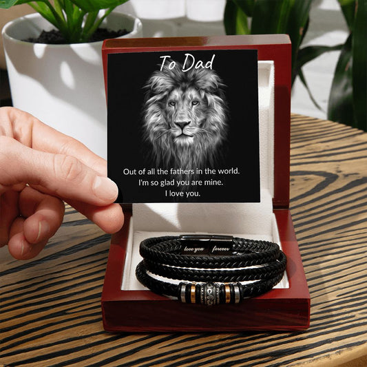 Gift For Dad | Men's "Love You Forever" Bracelet - You're Mine