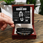 Gift For Bonus Dad | Men's "Love You Forever" Bracelet - Stepping In