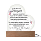 Gift For Daughter |
Heart Acrylic Plaque with Base - Always In My Heart From Mom
