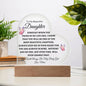 Gift For Daughter |
Heart Acrylic Plaque with Base - Always In My Heart From Mom