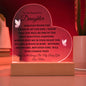 Gift For Daughter |
Heart Acrylic Plaque with Base - Always In My Heart From Mom