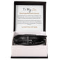 Gift For Son | Do Your Best Men's Cross Leather Bracelet