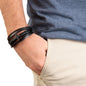 Gift For Son | Do Your Best Men's Cross Leather Bracelet