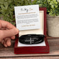 Gift For Son | Do Your Best Men's Cross Leather Bracelet