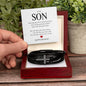 Gift For Son | My Greatest Gift Men's Cross Leather Bracelet