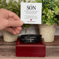 Gift For Son | My Greatest Gift Men's Cross Leather Bracelet