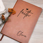 Gift For Her |Personalized Faith Heart Vegan Leather Journal