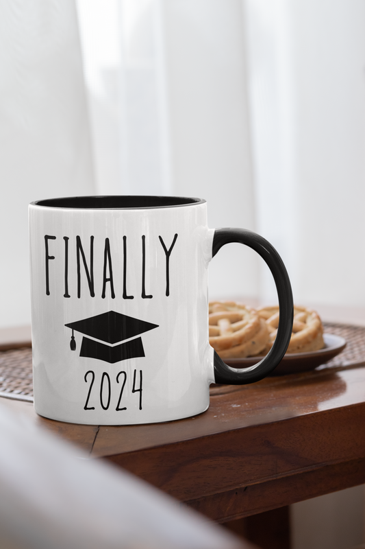 Finally Graduation 15oz Accent Mug