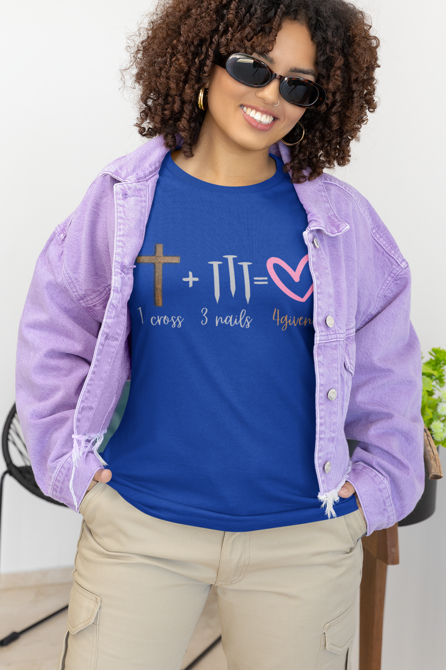 1 Cross + 3 Nails = 4Given T-Shirt | Faith Gift | Pastor Gift | First Lady Gift