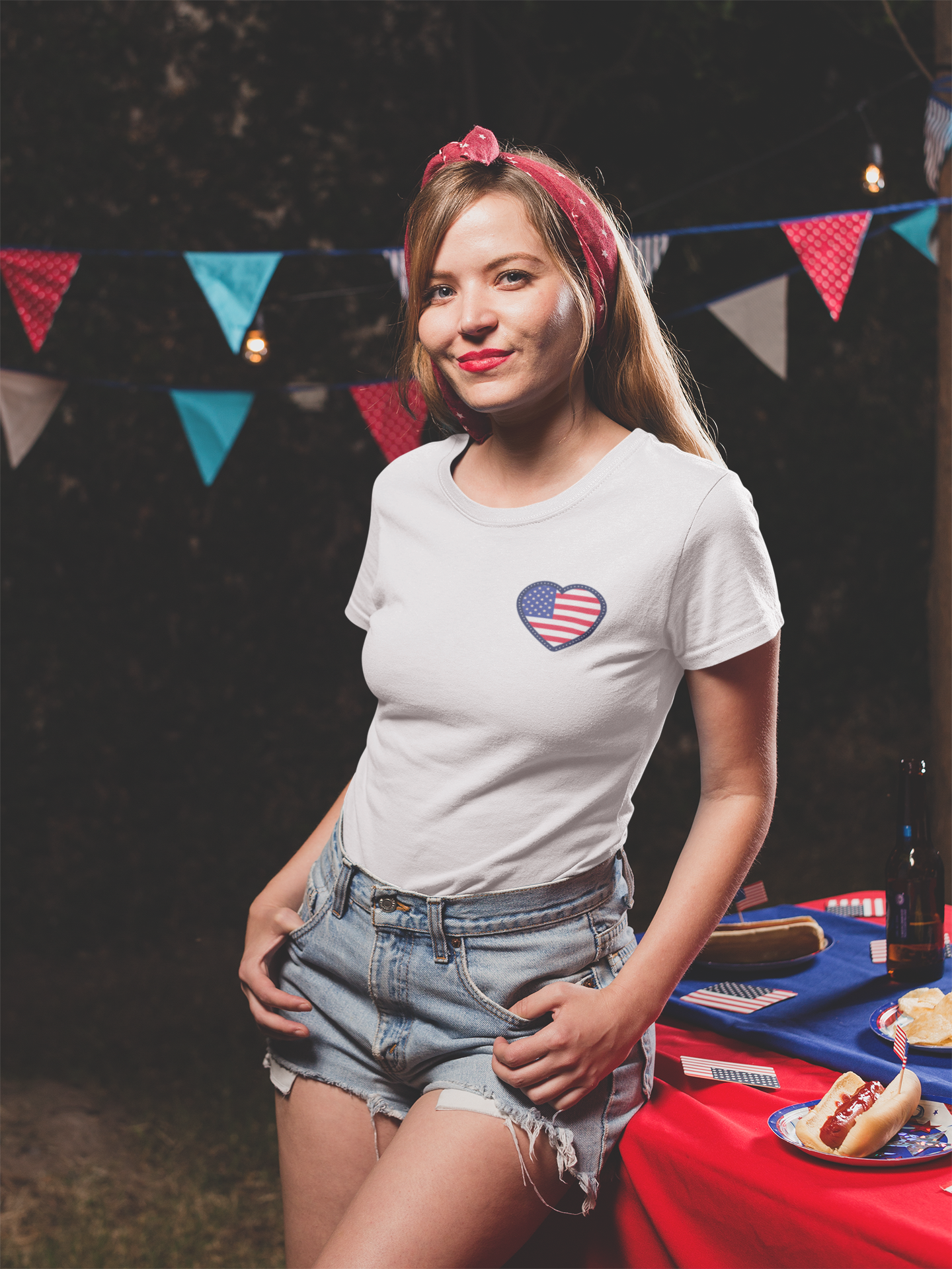American Flag Heart T-Shirt