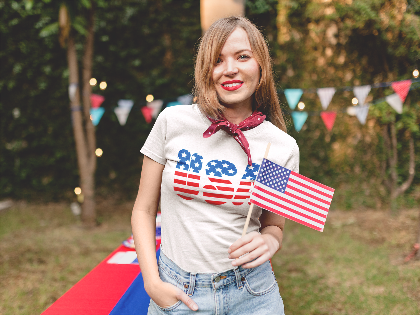 USA Flag Family Matching T-Shirts