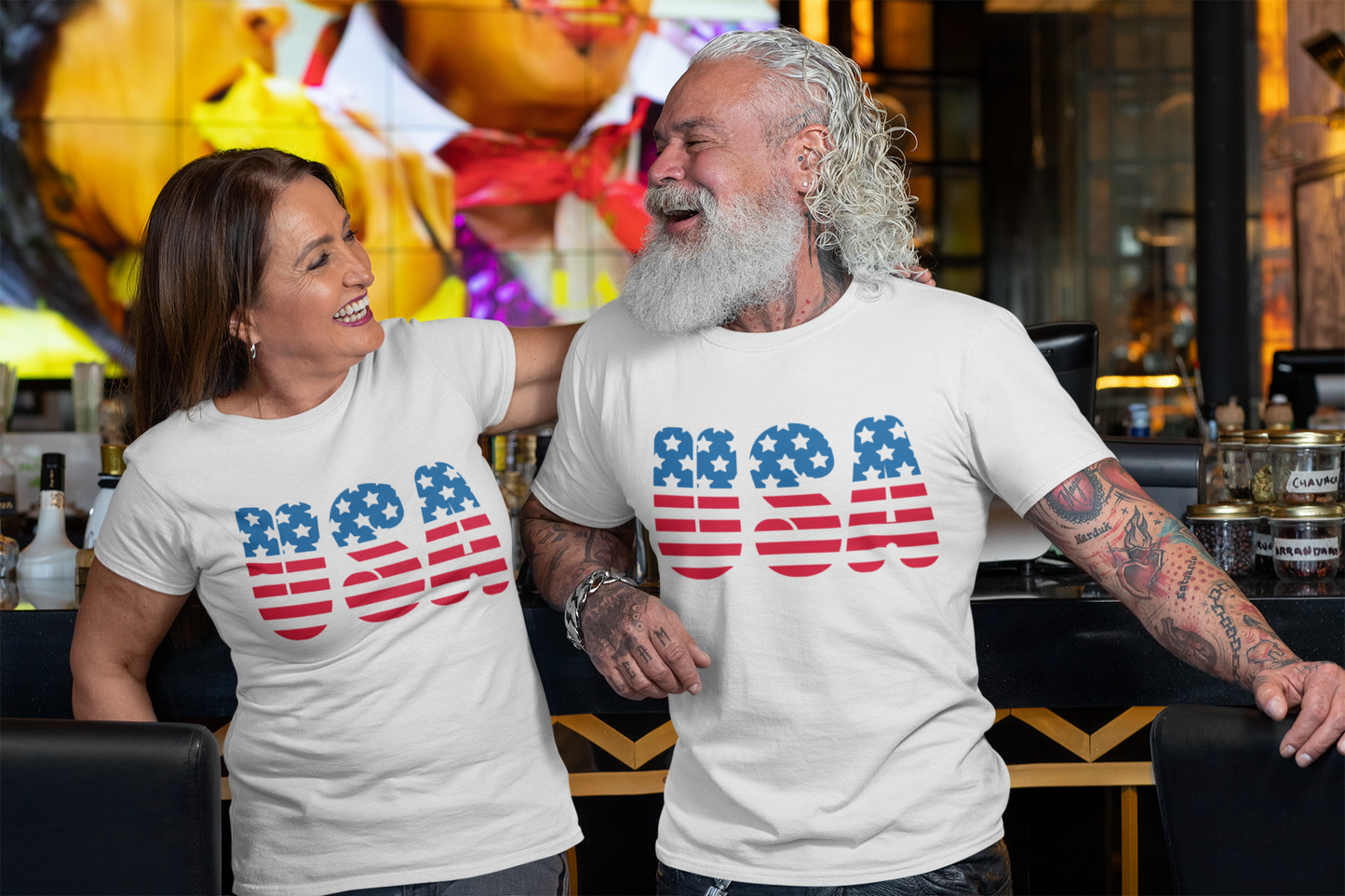 USA Flag Family Matching T-Shirts