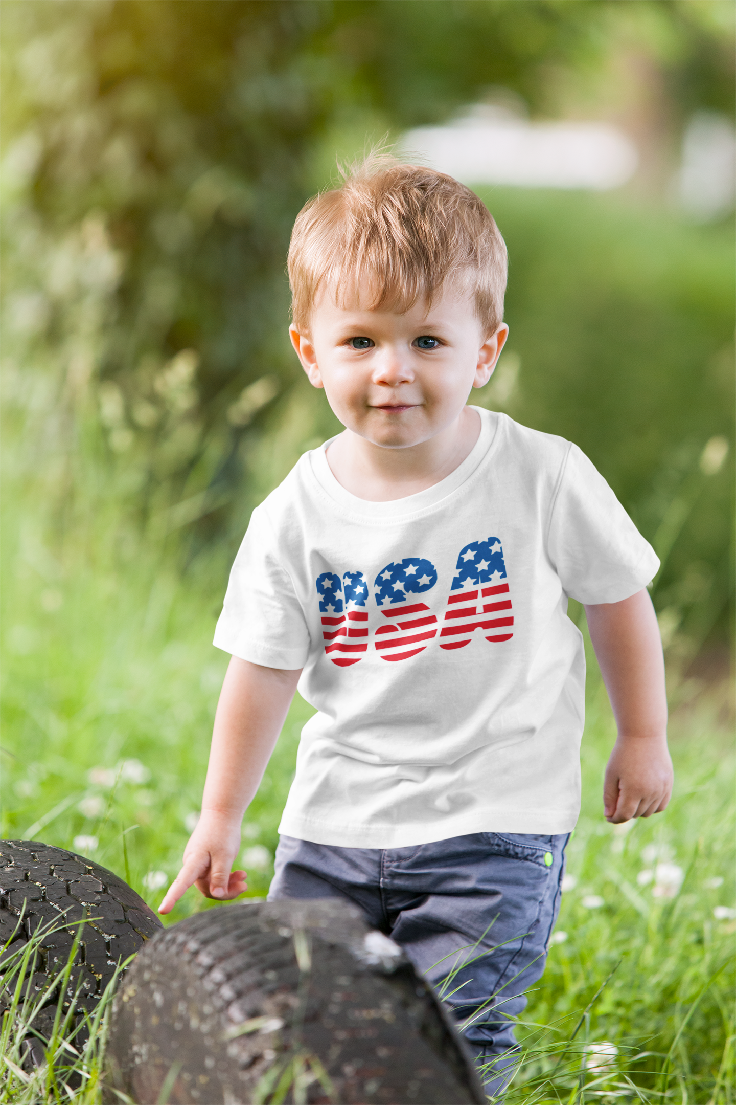 USA Flag Family Matching T-Shirts