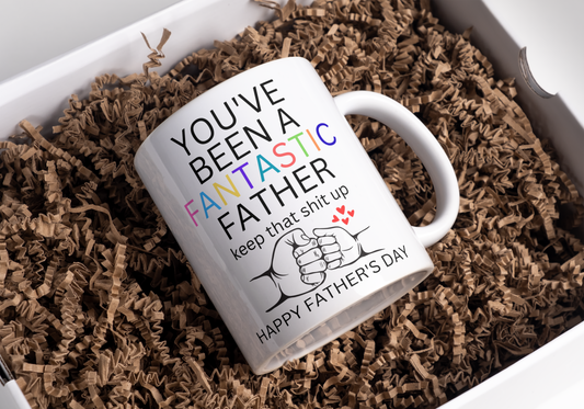 Gift For Dad | Fantastic Father Pump Fist Mug - Happy Father’s Day