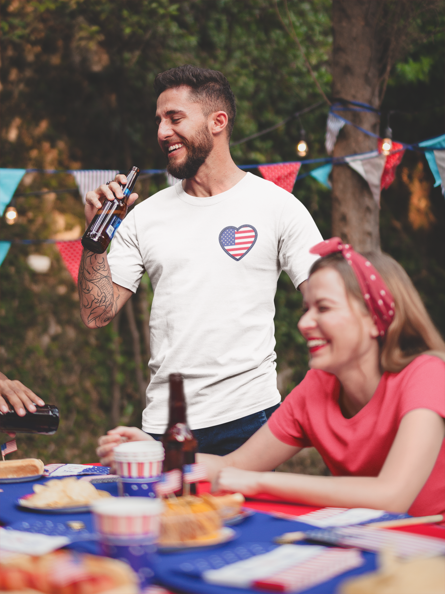 American Flag Heart T-Shirt