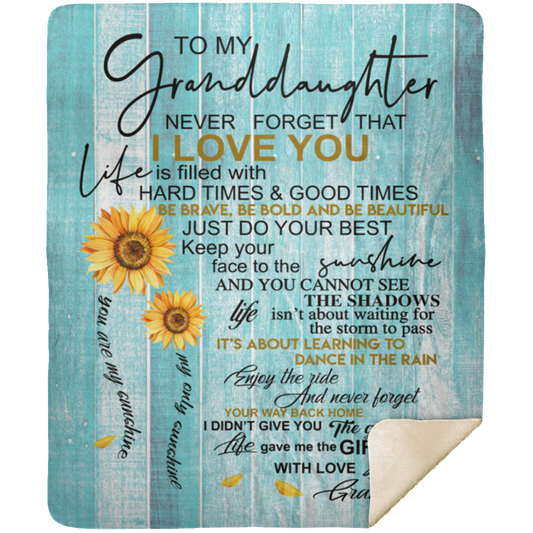 Gift For Granddaughter | Sunflower Throw Blanket 50x60 | From Grandma