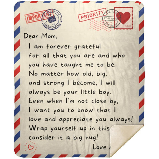 Blanket to mom from son