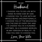 Gift For Husband | I Choose You Black Chronograph Watch From Wife