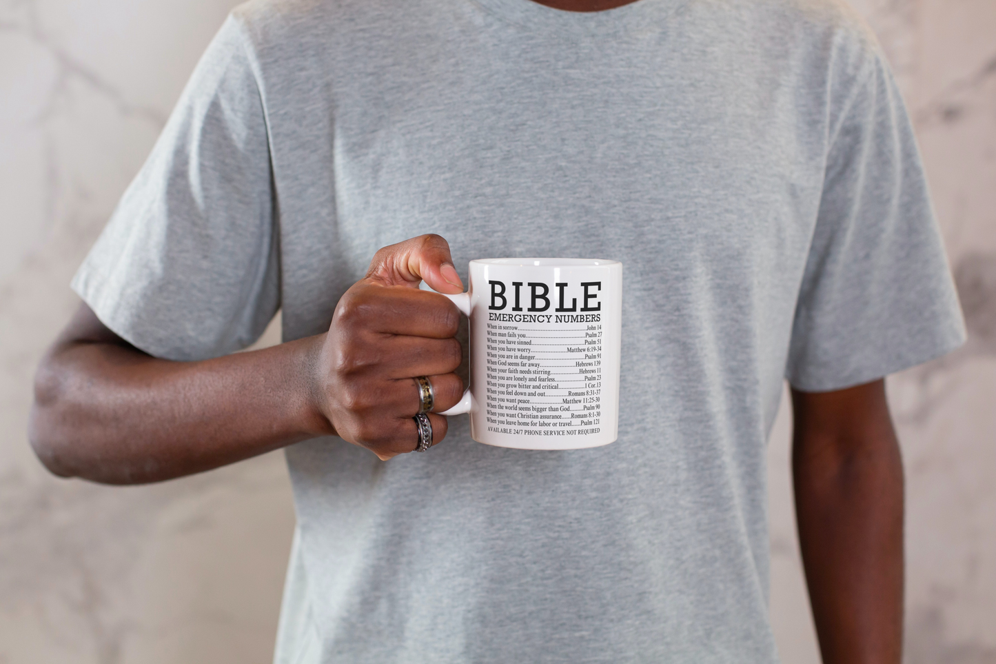 Bible Emergency Numbers Mug