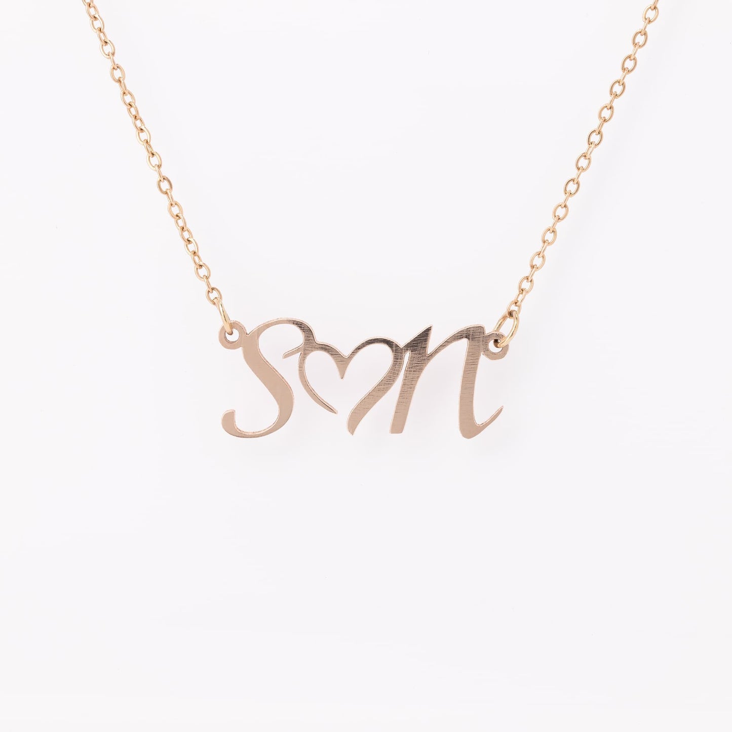 Double Initial Heart Custom Necklace