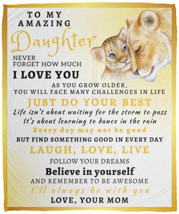 Lioness & Cub Blanket To Daughter