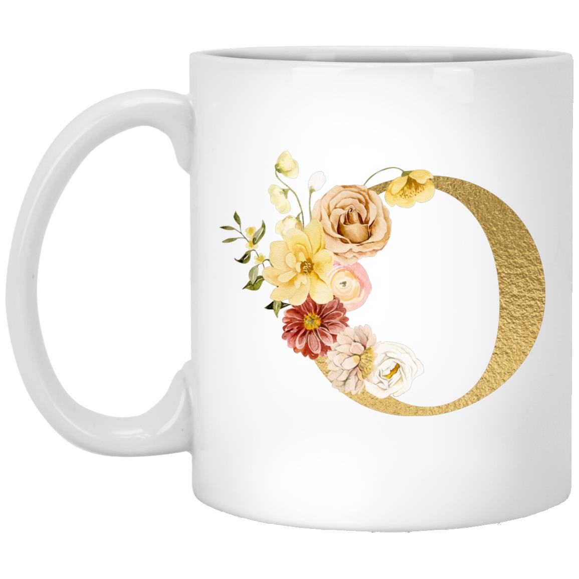 Gold Letter Initial Mug