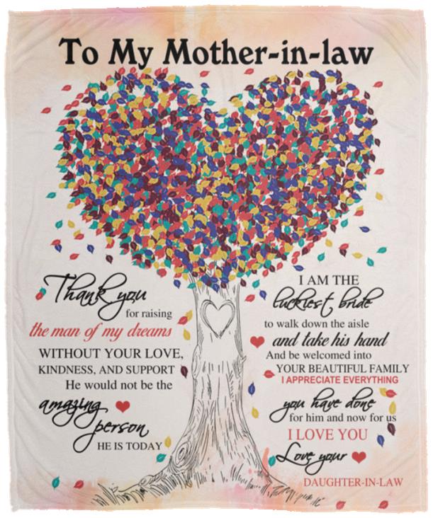 Blanket to Mother-In-Law From Daughter-In-Law
