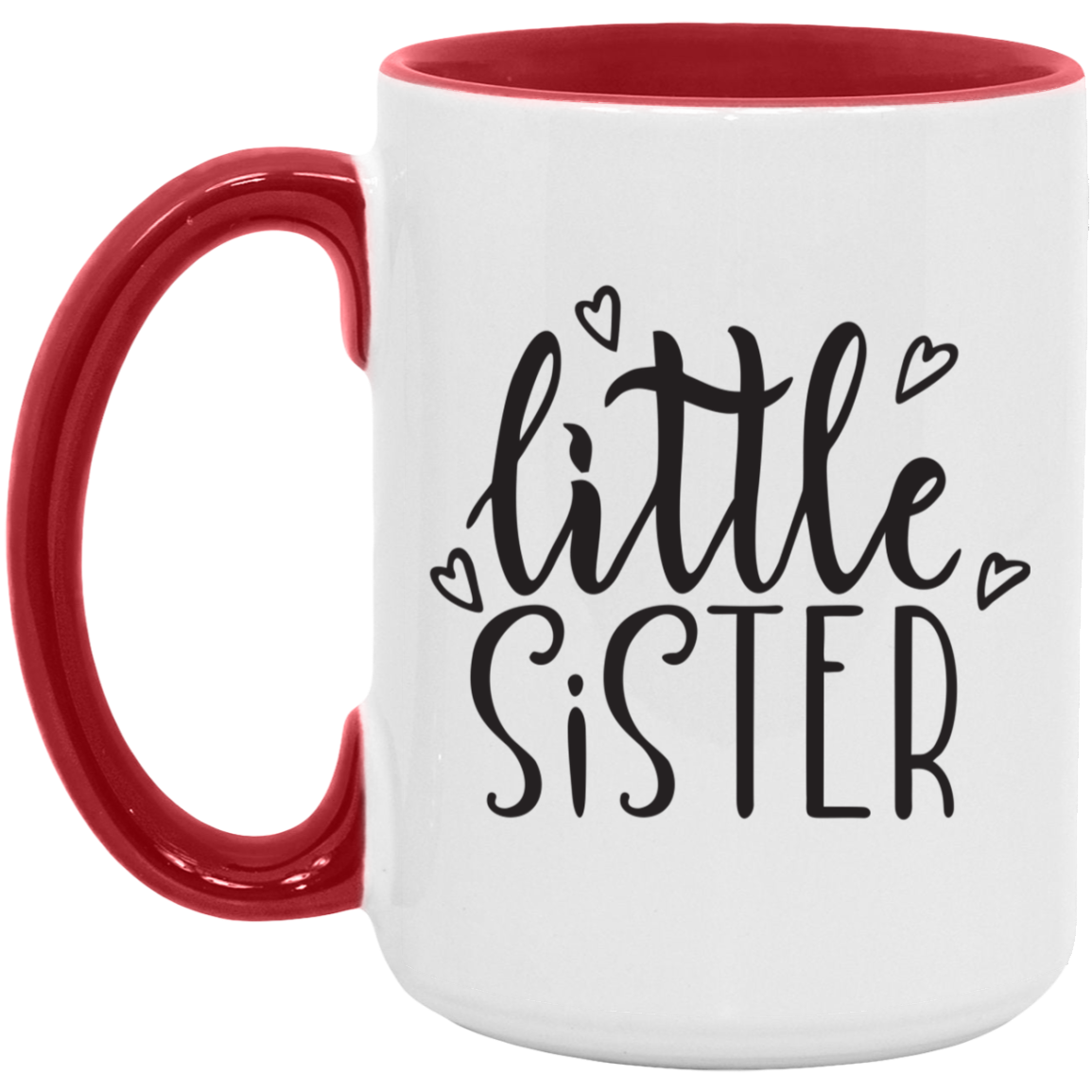 Little Sister Heart Mug from Sister or Brother
