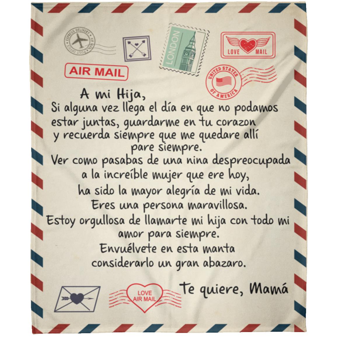 Spanish Passport Letter Blanket to Hija