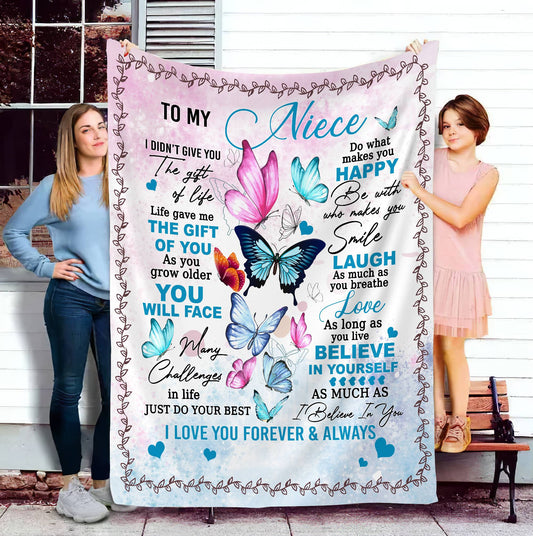 Happy Butterflies Blanket 50x60 | To Niece