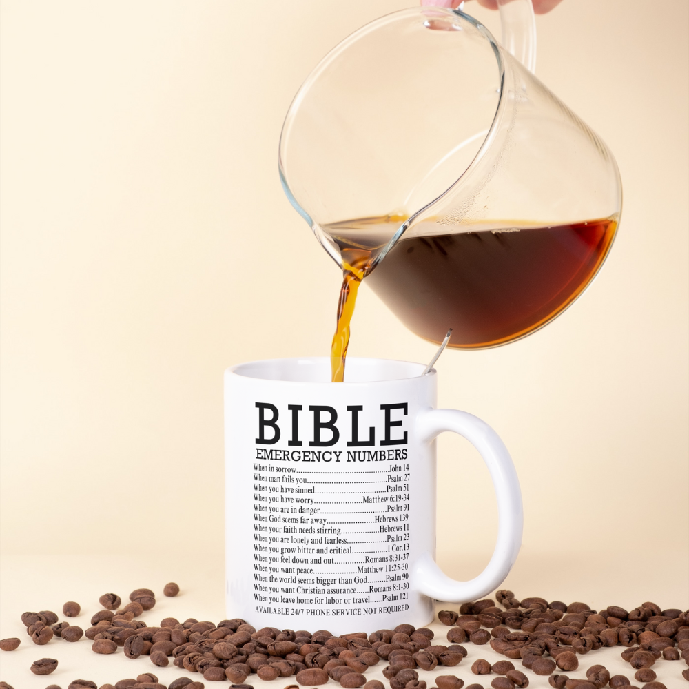 Bible Emergency Numbers Mug