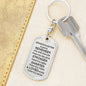 Braver Stronger Smarter Loved Dog Tag Keychain