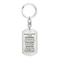 Braver Stronger Smarter Loved Dog Tag Keychain