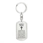 Serenity Prayer Dog Tag Keychain