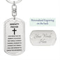 Serenity Prayer Dog Tag Keychain