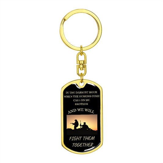 Military Gift | Call On Me Dog Tag Keychain - Veterans