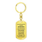 Braver Stronger Smarter Loved Dog Tag Keychain
