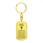 Serenity Prayer Dog Tag Keychain