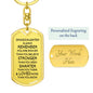 Braver Stronger Smarter Loved Dog Tag Keychain