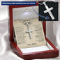 Gift For Son | Personalized Stainless Steel Cross Necklace - Precious Gift From Mom