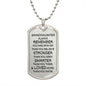 Braver Stronger Smarter Loved Dog Tag Necklace