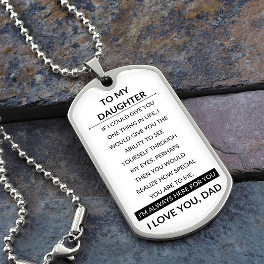 Dog Tag Necklace - White
