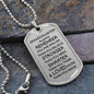 Braver Stronger Smarter Loved Dog Tag Necklace