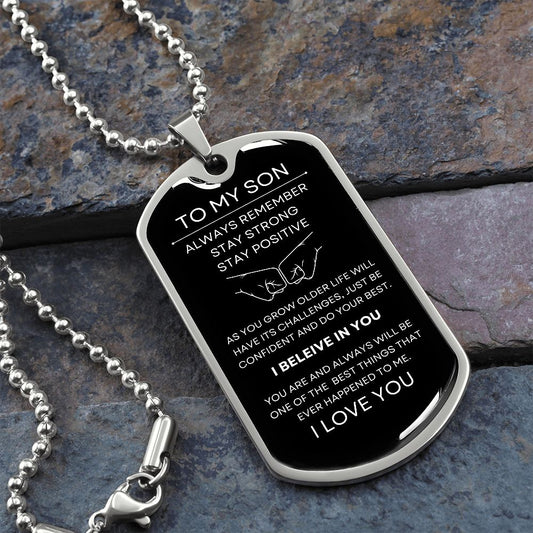 Stay Strong Dog Tag Necklace