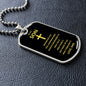 Gift For Son | Cross Dog Tag Necklace From Dad