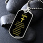 Gift For Son | Cross Dog Tag Necklace From Dad
