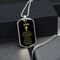 Gift For Son | Cross Dog Tag Necklace From Dad