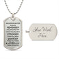 Braver Stronger Smarter Loved Dog Tag Necklace