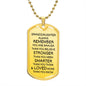 Braver Stronger Smarter Loved Dog Tag Necklace